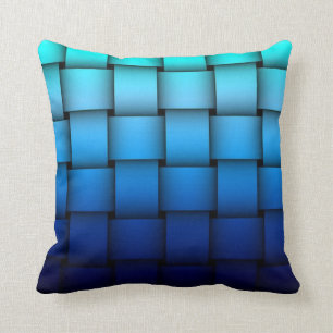 Cojín Decorativo Cushion De Dos Tonos De Color Azul