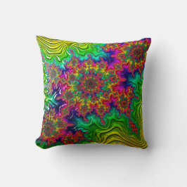 Cojín Decorativo Cushion de explosión de color Mandelbrot