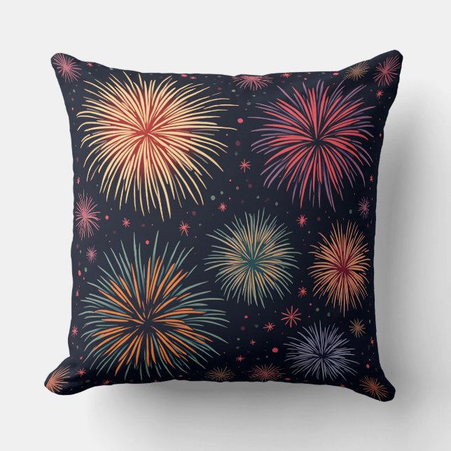 Cojín Decorativo Cushion de fuegos artificiales (Anverso)