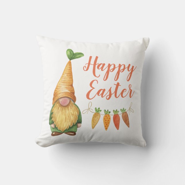 Cojín Decorativo Cushión de gnomo de Pascua lindo (Anverso)