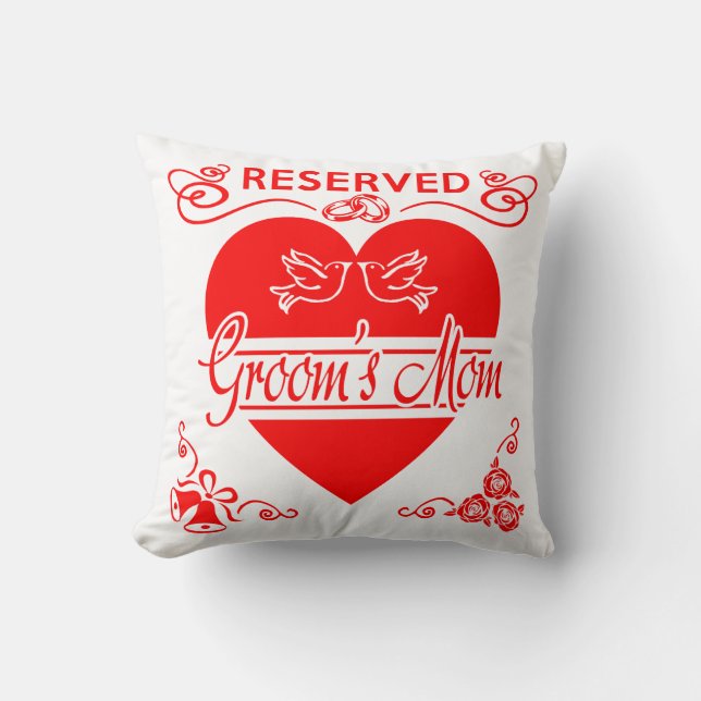 Cojín Decorativo Cushion de mamá de Groom. Reservado para la madre  (Anverso)