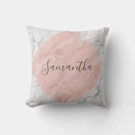 Cojín Decorativo Cushion de Mármol de Oro Rosa personalizado