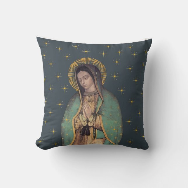 Cojín Decorativo Cushion de Nuestra Señora de Guadalupe Virgen Marí (Anverso)