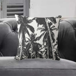 Cojín Decorativo Cushion de palmeras negras