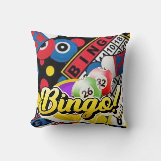 Cojín Decorativo Cushion de regalo de Bingo (nombre personalizado) (Anverso)