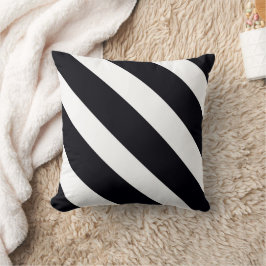 Cojín Decorativo Cushion decorativo con tiras en blanco y negro