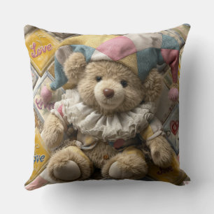 Cojín Decorativo Cushion design with handmade bear printed
