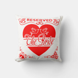 Cojín Decorativo Cushion, el Boda de la novia. Reservado para la No