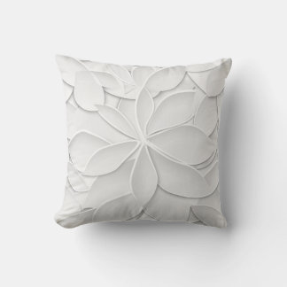 Cojín Decorativo Cushion elegante de hojas blancas