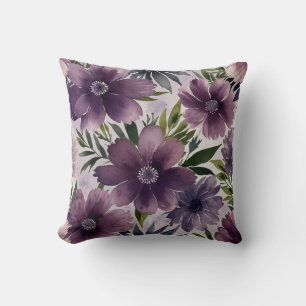 Cojín Decorativo Cushion floral de color de agua elegante