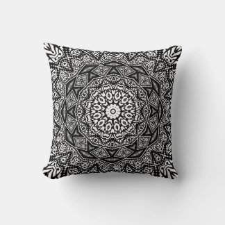 Cojín Decorativo Cushion geométrico negro + blanco moderno