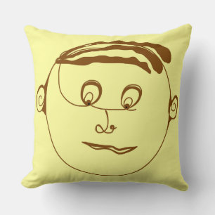 Cojín Decorativo Cushion Jimette naranja y diseño negro turquesa