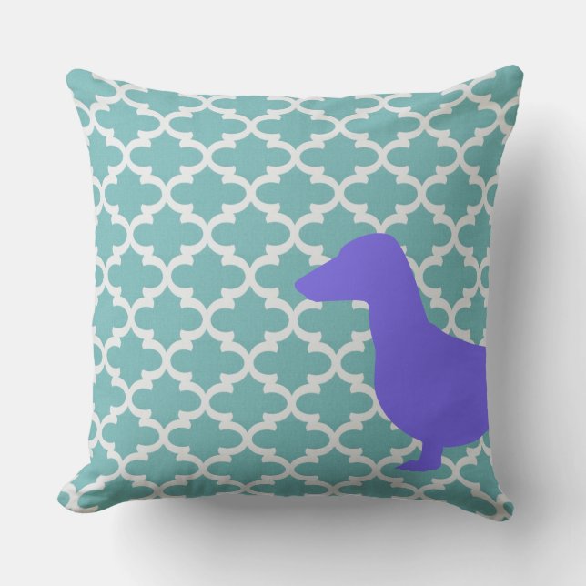 Cojín Decorativo Cushion - Medio y medio Dachshund (Anverso)