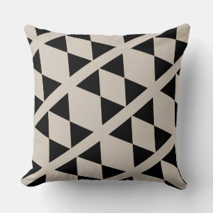 Cojín Decorativo Cushion moderno geométrico negro y triángulo de ma