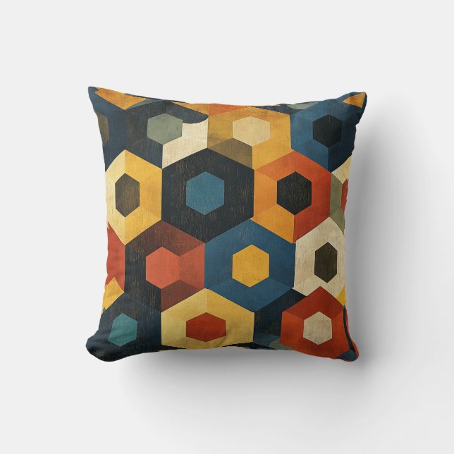 Cojín Decorativo Cushion negrita de armonía geométrica (Anverso)
