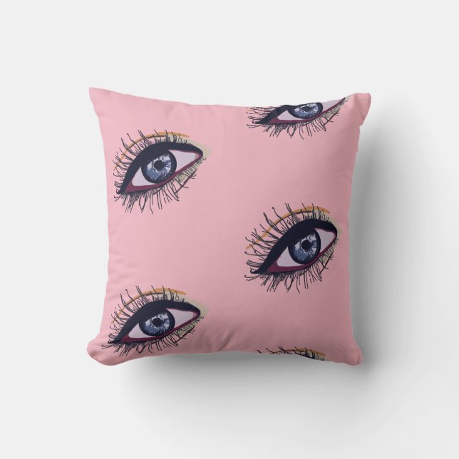 Cojín Decorativo Cushion Personalizado de Arte Ojo Azul (Anverso)
