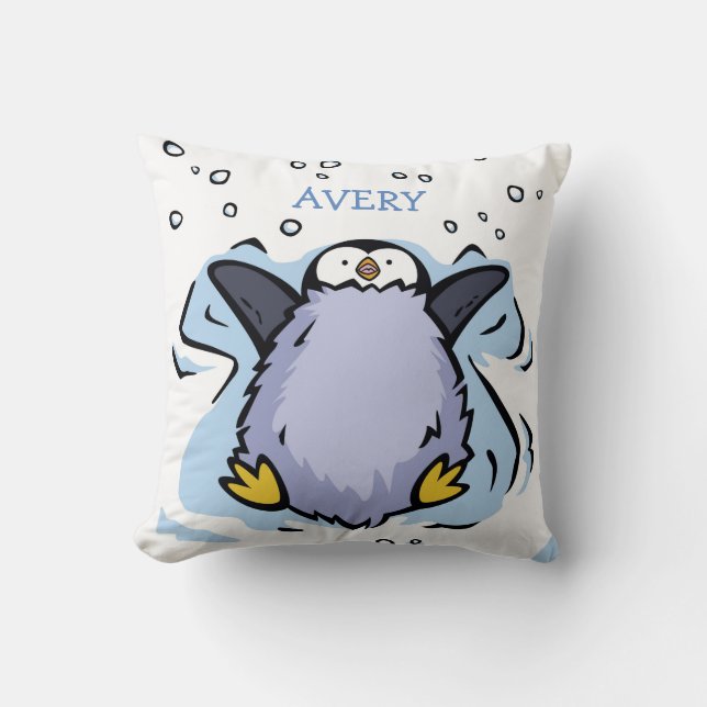 Cojín Decorativo Cushion pingüino de pollo Angel personalizado (Anverso)
