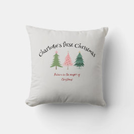 Cojín Decorativo Cushion - Primera Navidad = texto personalizar y f