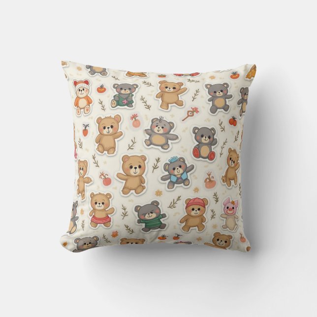 Cojín Decorativo Cushion que expresa un oso lindo (Anverso)