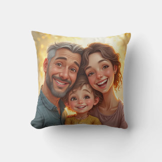 Cojín Decorativo Cushión que representa a una familia armoniosa