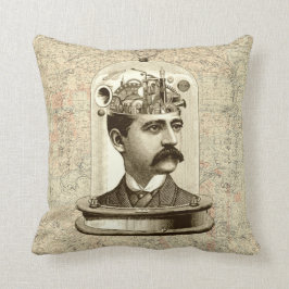 Cojín Decorativo Cushion Steampunk Guay - frasco de la cabeza del c