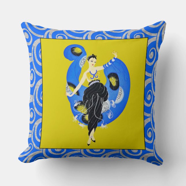 Cojín Decorativo Cushion "Un sueño". En el estilo de ERTE (Anverso)