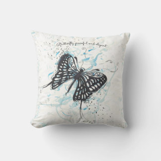 Cojín Decorativo Cushiro cuadrado de mariposa negra