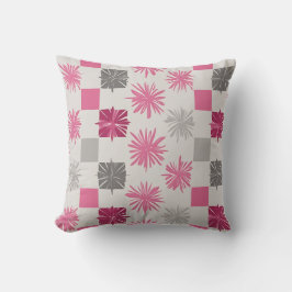 Cojín Decorativo Cushiro de arranque geométrico rosa y gris