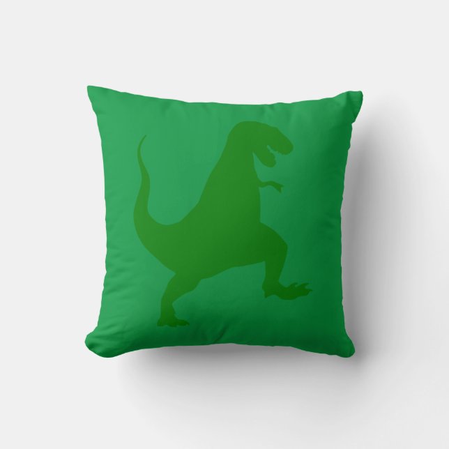 Cojín Decorativo Cushiro de dinosaurios verdes (Anverso)