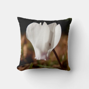 Cojín Decorativo Cushiro de lanzamiento de ciclamen blanco