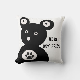 Cojín Decorativo Cushiro de oso negro lindo