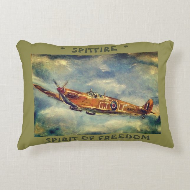 Cojín Decorativo Cushiro del vuelo Spitfire (Anverso)