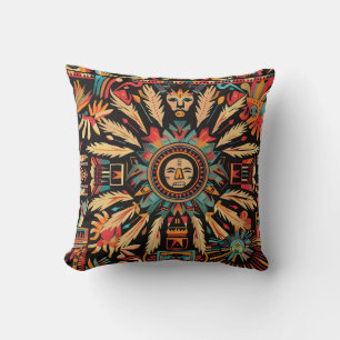 Cojín Decorativo Cushiro suave Verde azulado "Sueño azteca"