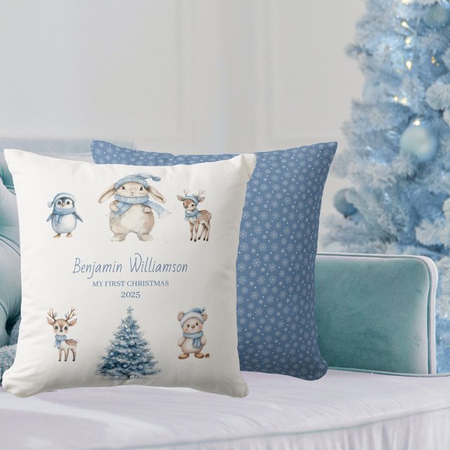 Cojín Decorativo Custom Baby My 1st Christmas Woodland (Subido por el creador)