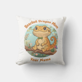 Cojín Decorativo Custom Bearded Dragon Mom Throw Pillow