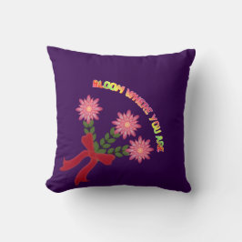 Cojín Decorativo Custom Bloom Where You Are Spring Floral Gift