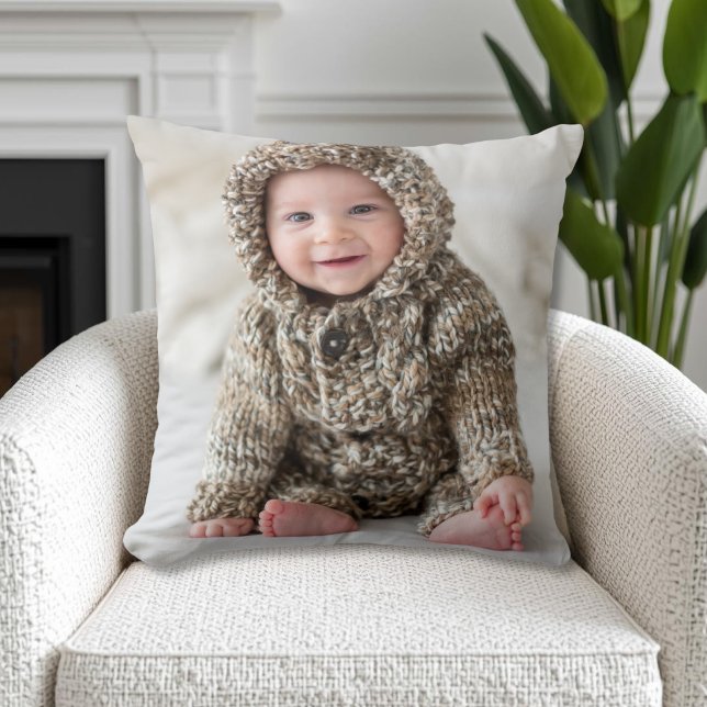 Cojín Decorativo Custom Double Sided Family Photo (Custom Double Sided Family Photo Throw Pillow)