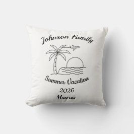 Cojín Decorativo Custom Family Reunion Beach Summer Vacation White
