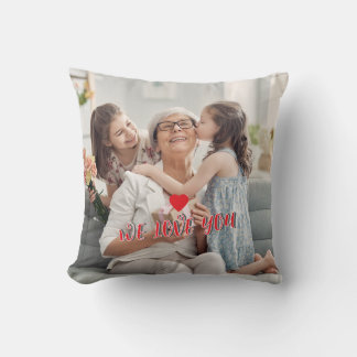 Cojín Decorativo Custom Gift for Mother Grandma -Throw Pillow Photo