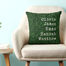 Custom Grandchildren Kids Names Green Home Grass