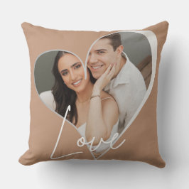 Cojín Decorativo Custom Heart Shape Photo Throw Pillow