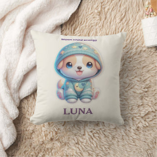 Cojín Decorativo Custom Moon Child Energy Dog Pillow