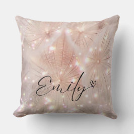 Cojín Decorativo Custom Name Dandelion Sparkle Throw Pillow