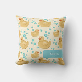 Cojín Decorativo Custom Name Duck Gender Neutral Throw Pillow