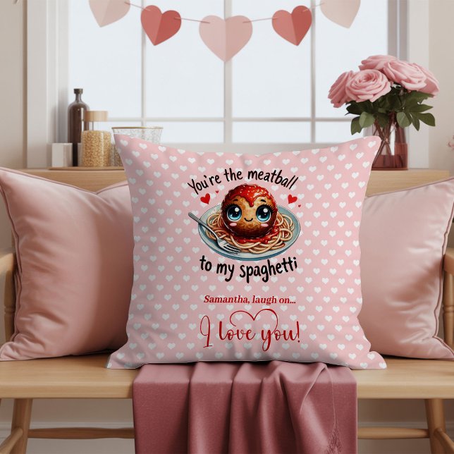 Cojín Decorativo Custom Name Funny Valentine Love Pillow Gift (Custom Name Funny Valentine Love Pillow)