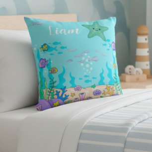 Cojín Decorativo Custom Name Undersea Starfish Pillow