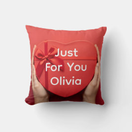 Cojín Decorativo Custom name valentine gift cozy romantic