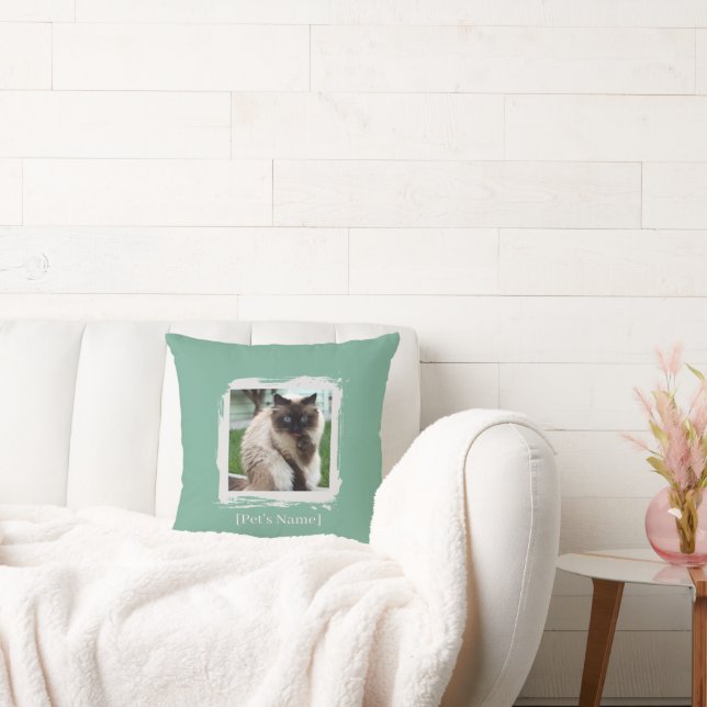 Cojín Decorativo Custom Pet Photo Brushstroke Pillow | Home Décor (Sofá)