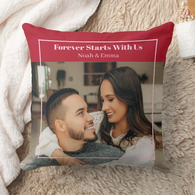 Cojín Decorativo Custom Photo & Text Romantic Gift - Personalized  (Manta)