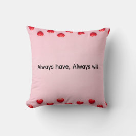 Cojín Decorativo Custom text valentine heart border background